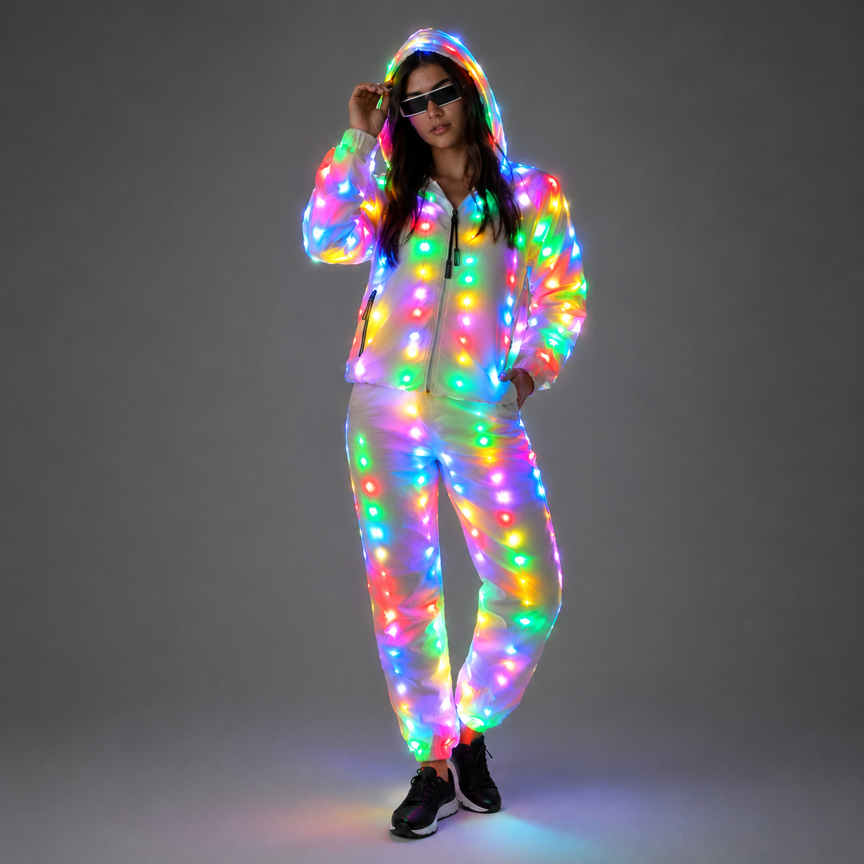Trajes de pareja LED, chalecos de Luz LED, trajes de fiesta de Halloween.