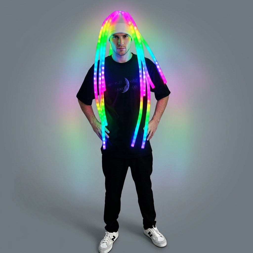 LED Jellyfish Hat Luminous Headdress for Parties, Dance Teams, Gogo Shows, and Bar Performances