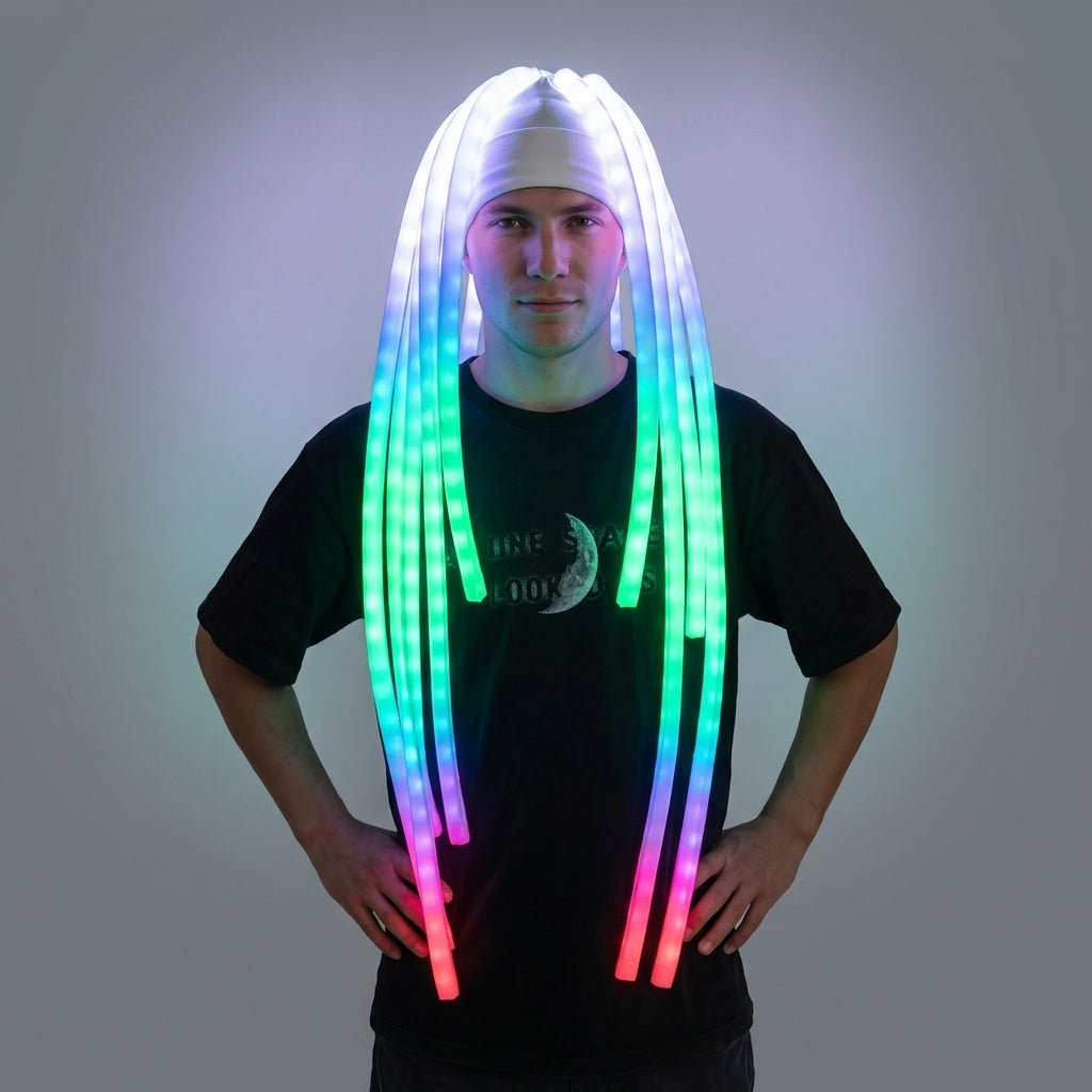 LED Jellyfish Hat Luminous Headdress for Parties, Dance Teams, Gogo Shows, and Bar Performances