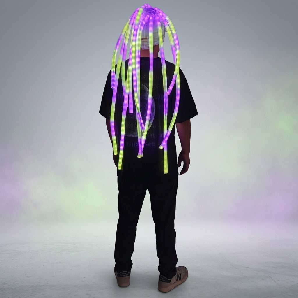 LED Jellyfish Hat Luminous Headdress for Parties, Dance Teams, Gogo Shows, and Bar Performances