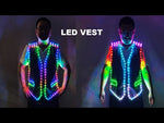 Laden und Abspielen von Videos im Galerie-Viewer,Bunte Led Luminous Vest Ballsaal Kostümjacke DJ Singer Tänzer Performer Stage Wear Kellner Kleidung
