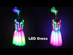 تحميل وتشغيل الفيديو في عارض المعرض ،Light Up Luminous Clothes LED Costume Ballet Tutu Led Dresses  Singer Dancer Stage Wear Outfi For Dancing Skirts Wedding Party
