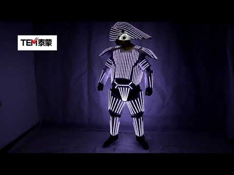 Neue Stil Weiße LED Roboter Anzug LED-Leuchten Kostüme Kleidung Star Wars Weiß Soldaten Cosplay Leistung Kleidung