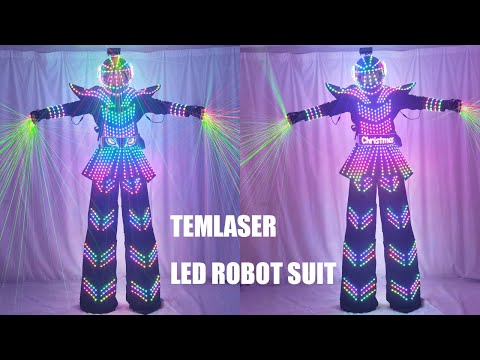LED Robot Stilt Costume | Luminous Cosplay Outfit for Unforgettable Performances
