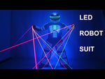تحميل وتشغيل الفيديو في عارض المعرض ،LED Robot Costume Robots Clothes DJ Traje Party Show Glow Suits for Dancer Party Performance Electronic Music Festival DJ Show
