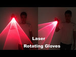 Laden und Abspielen von Videos im Galerie-Viewer,Rote Handheld Laserkanone Laser rotierende Handschuhe LED Palm Gyroskop Handschuhe CO2 Atmosphere Requisiten
