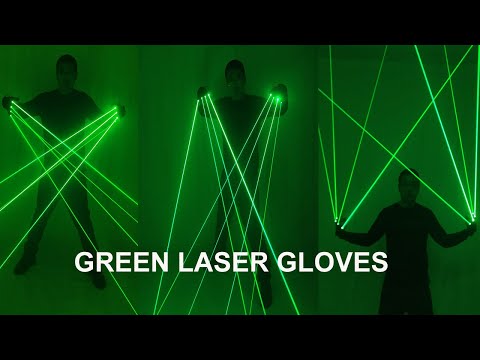 High Quality Green Laser Gloves Nightclub Bar Party Dance Singer Dance Props DJ Mechanical Gloves