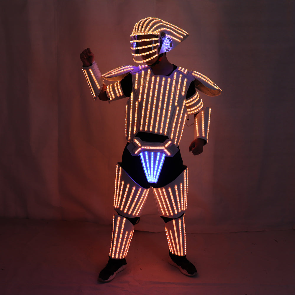 ليلة نادي LED روبوت ازياء الملابس أضواء LED البدلة مضيئة المرحلة أداء الرقص تظهر اللباس