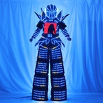 Laden Sie das Bild in den Galerie-Viewer.Full Color Smart Pixels LED Robot Suit Costume Clothes Stilts Walker Costume LED Lights Luminous Jacket Stage Dance Performance
