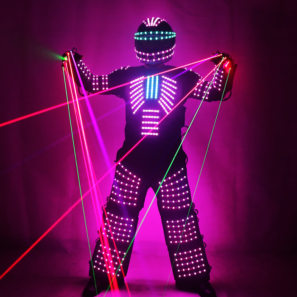 Traje de robot LED Ropa de robot DJ Traje Party Show Trajes luminosos para bailarín Fiesta Performance Electronic Music Festival DJ Show
