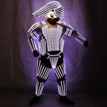 Laden Sie das Bild in den Galerie-Viewer.Neue Stil Weiße LED Roboter Anzug LED-Leuchten Kostüme Kleidung Star Wars Weiß Soldaten Cosplay Leistung Kleidung
