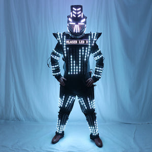 Full Color LED Robot Suit Colorful Luminous Glowing Wears Dancing Costumes Model Show Dress Clothe DJ Bar Performance