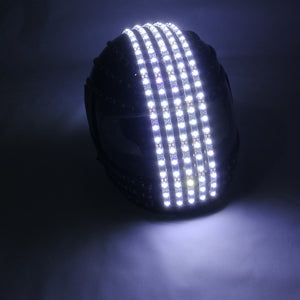 White Strobe LED Helm LED Leuchtende Kostüme Drahtlose Fernbedienung Roboter Lasertanz Performances