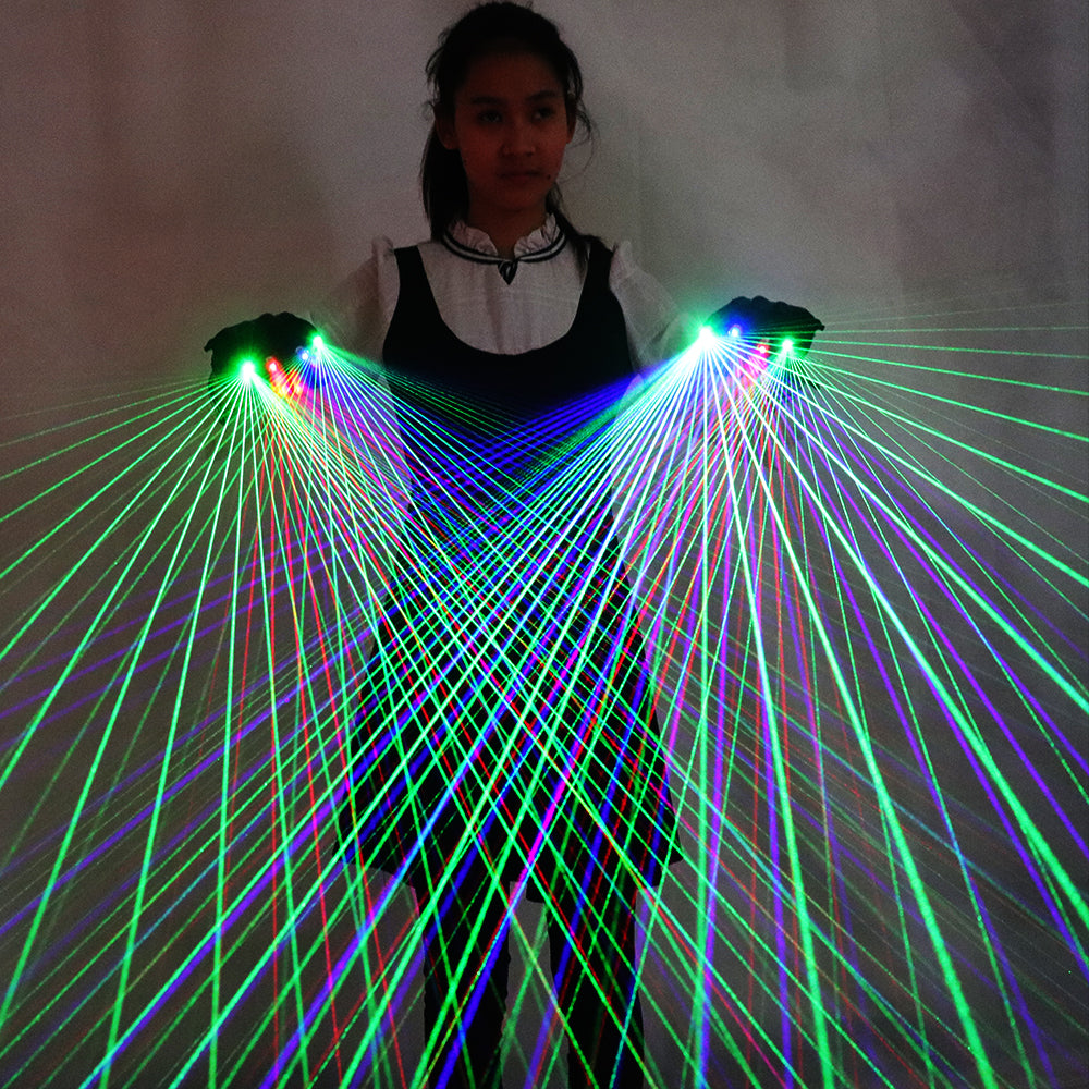 Helle LED Bühne Kostüme LED Handschuhe Leuchtgläser Laser Stage Requisiten  Party Zubehör – temlaser