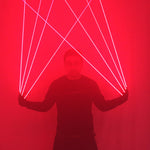 Carica l&#39;immagine nel visualizzatore di Gallery, Guanti laser rossi con 4pcs Laser Laser Gloves Luminous Glasses for LED Robot Suits DJ Club Party Show
