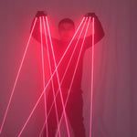 Laden Sie das Bild in den Galerie-Viewer.Rote Laserhandschuhe mit 4-teiligen Laser-LED-Laserhandschuhen Leuchtgläser für LED-Roboteranzüge DJ Club Party Show
