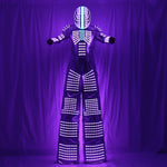 Laden Sie das Bild in den Galerie-Viewer.LED Leuchtroboter Kostüm David Guetta Roboteranzug Leistung beleuchtet Kryoman Robotled Stelzen Kleidung Leuchtkostüme
