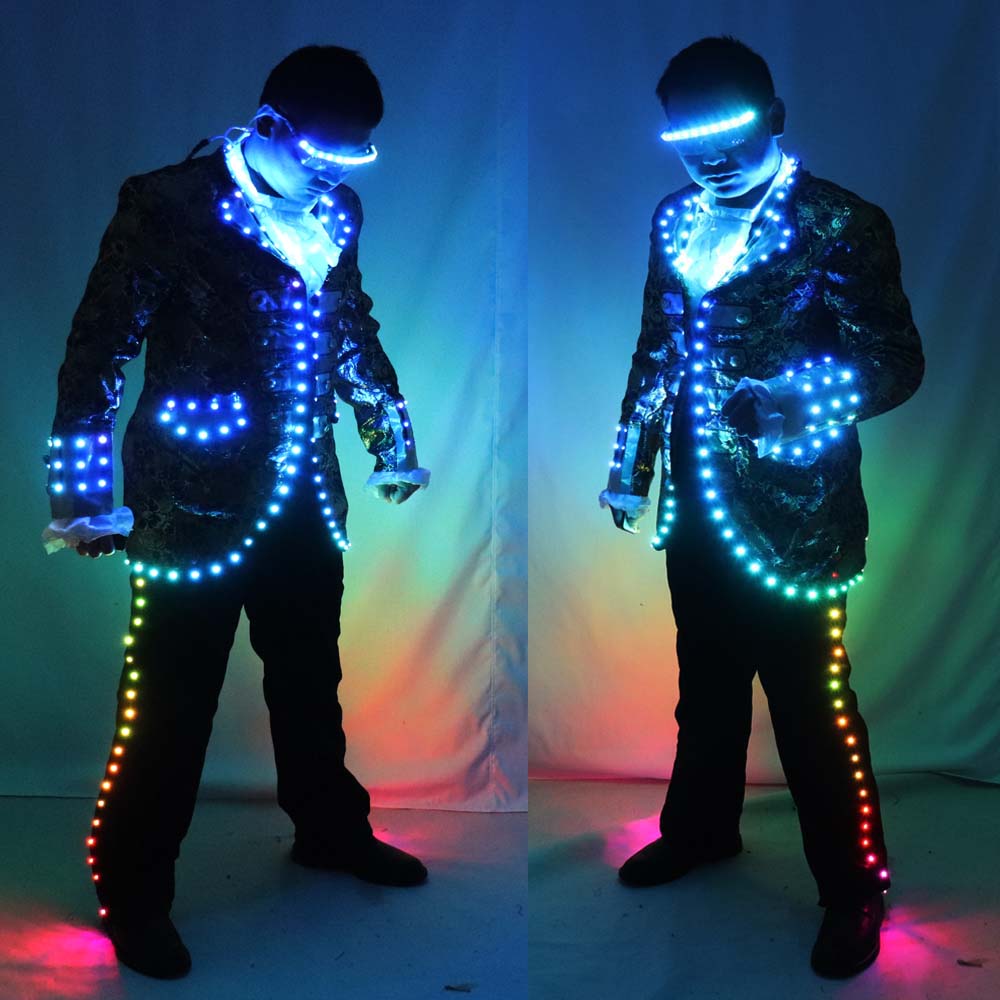 LED Court Suitits Symphony of Light-emitting Tuxedo Full-color digitale Pixel LED Running Horse 350 tipi di effetti