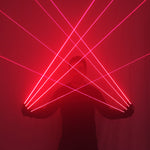 Carica l&#39;immagine nel visualizzatore di Gallery, Guanti laser rossi con 4pcs Laser Laser Gloves Luminous Glasses for LED Robot Suits DJ Club Party Show
