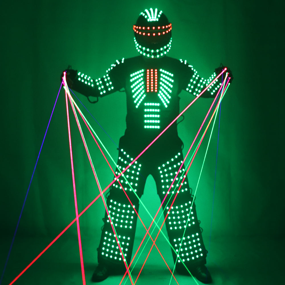 LED Robot Costume Robots Clothes DJ Traje Party Show Glow Suits for Dancer Party Performance Electronic Music Festival DJ Show
