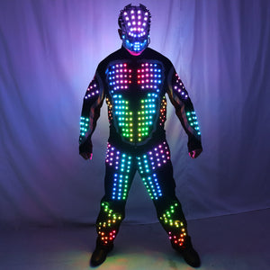L'armatura luminosa CONDOTTA digitale illumina la giacca che arde il costume di partito di bar di causa di costumi