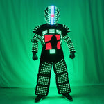 تحميل الصورة في عارض المعرض ،LED Robot Suit Stage Dance Costume Tron RGB Light Up Stage Suit Outfit Jacket Coat with Full-color Smart Display
