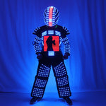 Cargar imagen en el visor de la galería, LED Robot Suit Stage Dance Costume Tron RGB Light Up Stage Suit Outfit Jacket Coat with Full-color Smart Display
