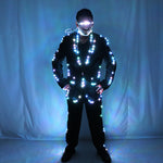 Load image into Gallery viewer, Full Color Pixel LED Lights Jacket Coat Stage Dance Costume Tron RGB Light Up Stage Suit Outfit
