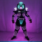 تحميل الصورة في عارض المعرض ،LED Robot Costumes ملابس LED Lights المرحلة المضيئة أداء الرقص عرض فستان للنادي الليلي
