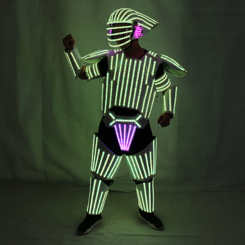 Night Club LED Robot Costumes Clothes LED Suit Lights Luminous Stage Dance Performance Show Dress
