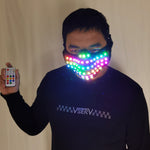 Laden Sie das Bild in den Galerie-Viewer.LED RGB Mutilcolor Lichtmaske Hero Face Guard DJ Maskenparty Halloween Geburtstag LED Bunte Masken für Show
