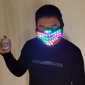 LED RGB Mutilcolor Lichtmaske Hero Face Guard DJ Maskenparty Halloween Geburtstag LED Bunte Masken für Show