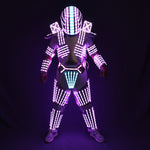 Charger l&#39;image dans la galerie, Traje De LED Robot Suit Costume Robot Armor Utilisé avec des Predator High Heel Costume Gants Laser
