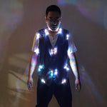 Load image into Gallery viewer, Colorful Led Luminous Vest Ballroom Costume Jacket DJ Singer Dancer Performer Stage Wear Waiter Clothes
