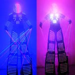 Load image into Gallery viewer, Stilts Walker RGB LED Lights Dancer Costume Colorful Led Robot Men Suit Performance Electronic Music Festival DJ Show Clothes
