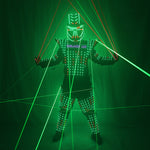 تحميل الصورة في عارض المعرض ،كامل اللون LED روبوت البدلة الليزر الأخضر زي سترة ليزر نموذج عرض اللباس الملبس أداء شريط DJ
