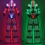 Carica l&#39;immagine nel visualizzatore di Gallery, Traje de Robot LED Laser Suit Costume Abbigliamento utilizzato con High Heel Predator ha guidato Costume Laser Gloves

