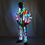 Charger l&#39;image dans la galerie, LED lumineux Couple Costume Unisexe LED lumineux Veste De Noël Halloween Party Cospaly Costume
