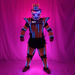 Carica l&#39;immagine nel visualizzatore di Gallery, Robot a LED a colori completo Suit Colorous Luminous Glowing Wears Dancing Costumes Model Show Dress Clothe DJ Bar Performance
