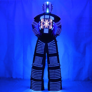 LED Light Robot Costume Clothing Traje De Robot LED Stilts Walker Suit Jacket Event Kryoman Costume