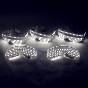 LED Flash Occhiali 6 Luci Colori Select Luminoso Eyewear per Carnevale Party Dance Costume Decorazione
