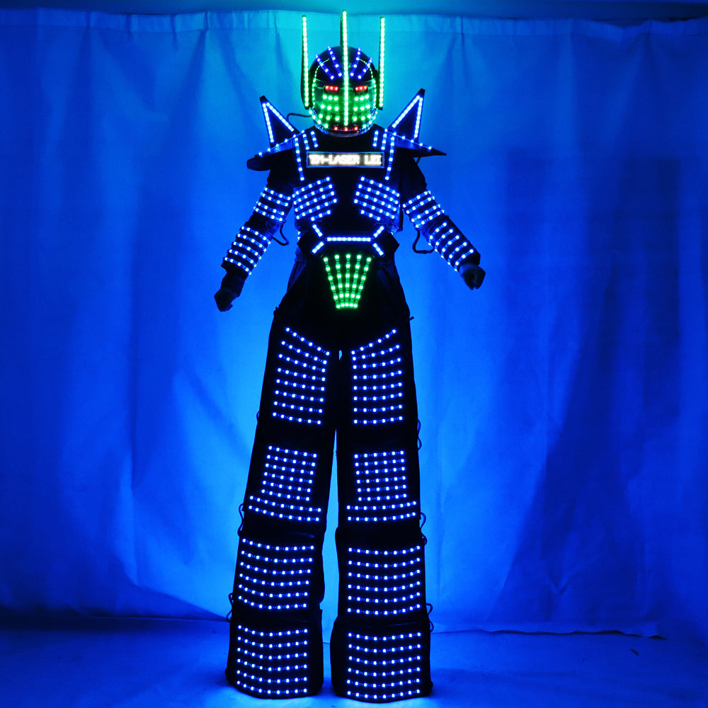 LED Light Suits Robot Clothes LED Stilts Walker Costume LED Robot Suits Party Ballroom Disco Nightclub Stage Robot Dress Show