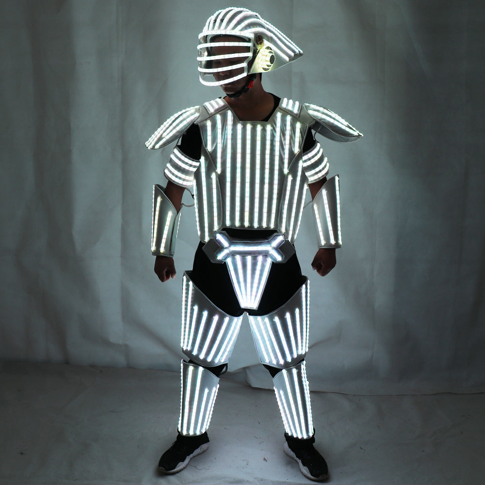 Night Club LED Robot Disfraces Ropa LED Traje Luces Luminoso Escenario Dance Performance Show Dress