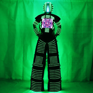 Costume costume robot leggero LED Traje De Robot LED Trampolieri Walker Suit Jacket Event Kryoman Costume