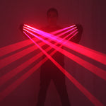 Charger l&#39;image dans la galerie, Gants laser rouges avec 4pcs Laser LED Gants laser Lunettes lumineuses pour LED Robot Suits DJ Club Party Show
