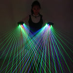Laden Sie das Bild in den Galerie-Viewer.2 in 1 bunte RGB-Laserhandschuhe mit 4-teiligem Laser für die Bühne Laserman DJ Show Performance Event Partyzubehör
