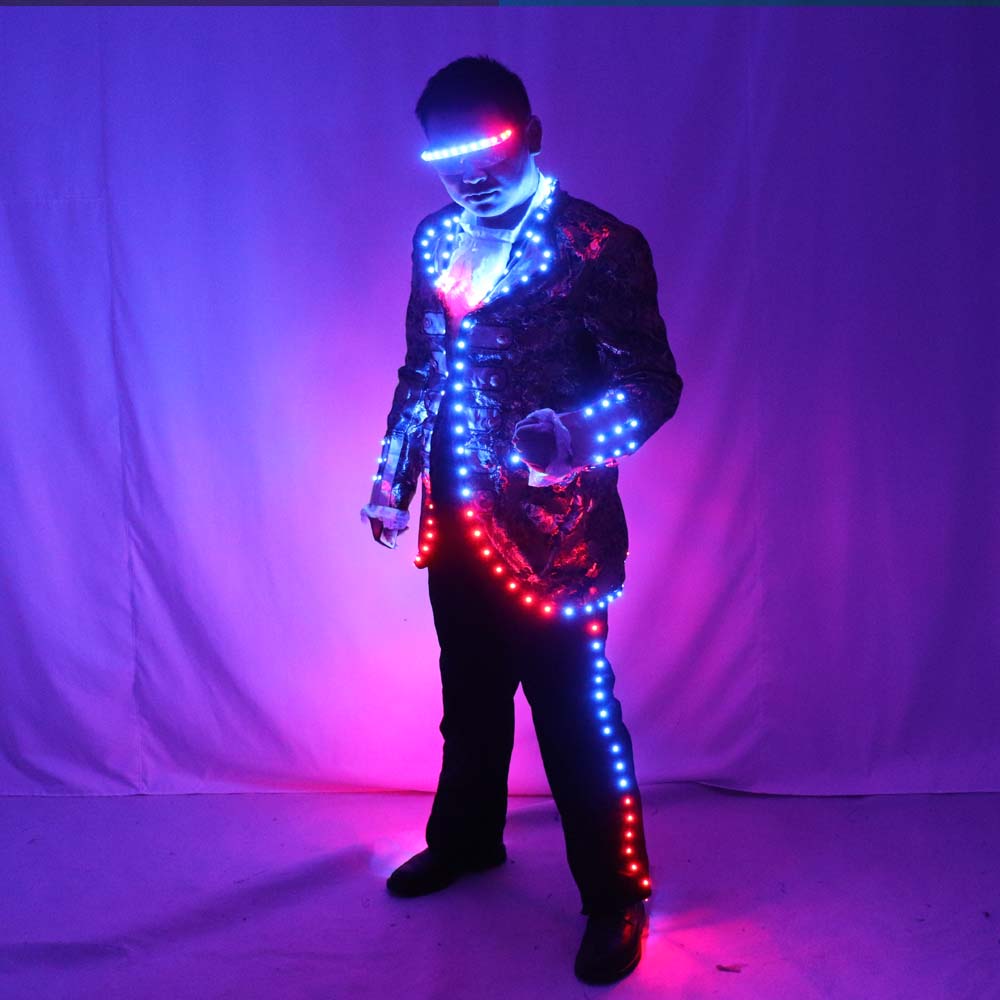 LED Court Suitits Symphony of Light-emitting Tuxedo Full-color digitale Pixel LED Running Horse 350 tipi di effetti