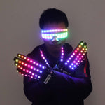 تحميل الصورة في عارض المعرض ،Flashing Gloves Glow 360 Mode LED Rave Light Finger Lighting Mitt Party Supplies Glowing Up Glove Glasses Party Decor
