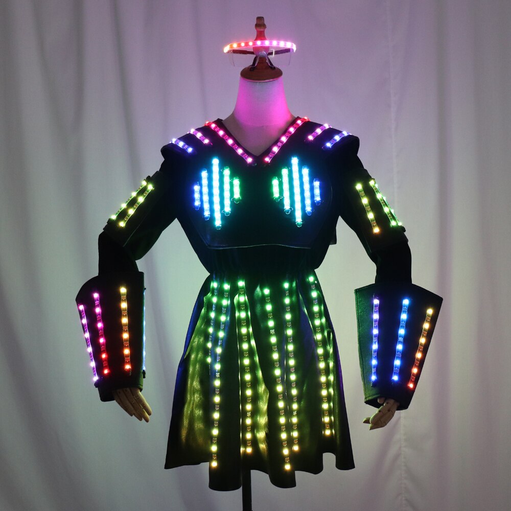 New LED Costume Light Up Sexy Lady Party Dance Bra With Belt DJ Nightc – LED  Robot Suit