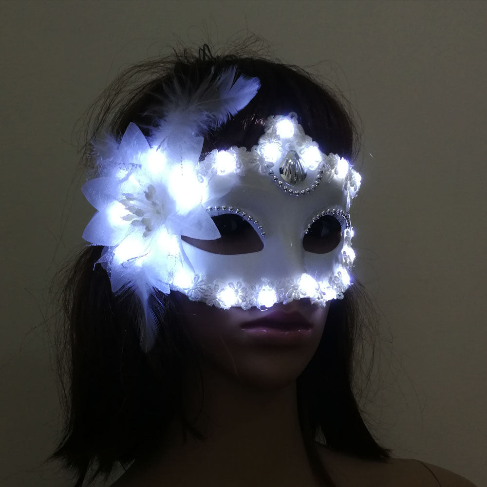 Led Luminoso Máscara Mueca de Horror Sangriento EL Alambre de Navidad Fiesta de Carnaval del Club de la Barra de DJ Brillante Máscara de Cara Completa
